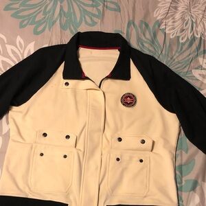 Women's Black and Cream Bomber Jacket